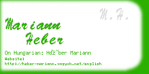 mariann heber business card